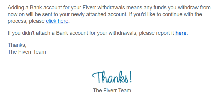 Fiverr Bank Account Withdrawals | CyberCrew