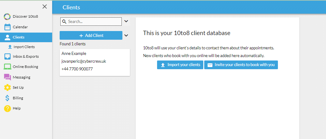 10to8 Client Database | CyberCrew