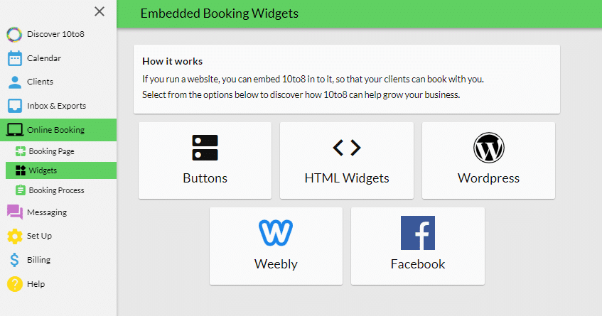 10to8 Embedded Booking Widgets | CyberCrew