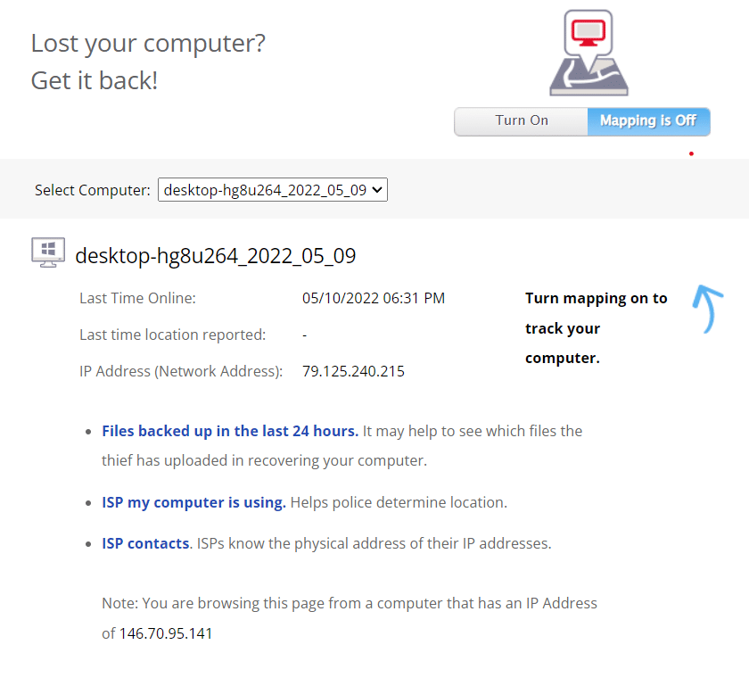 Backblaze Locate My Computer | CyberCrew