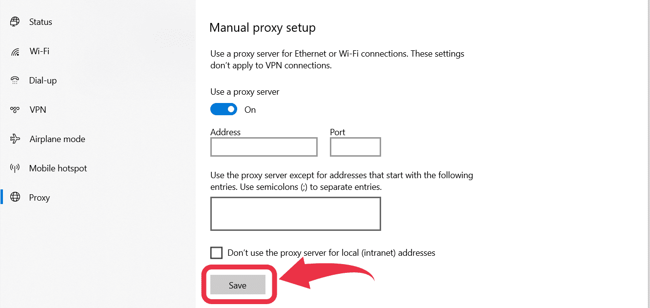 Manual Proxy Setup | CyberCrew