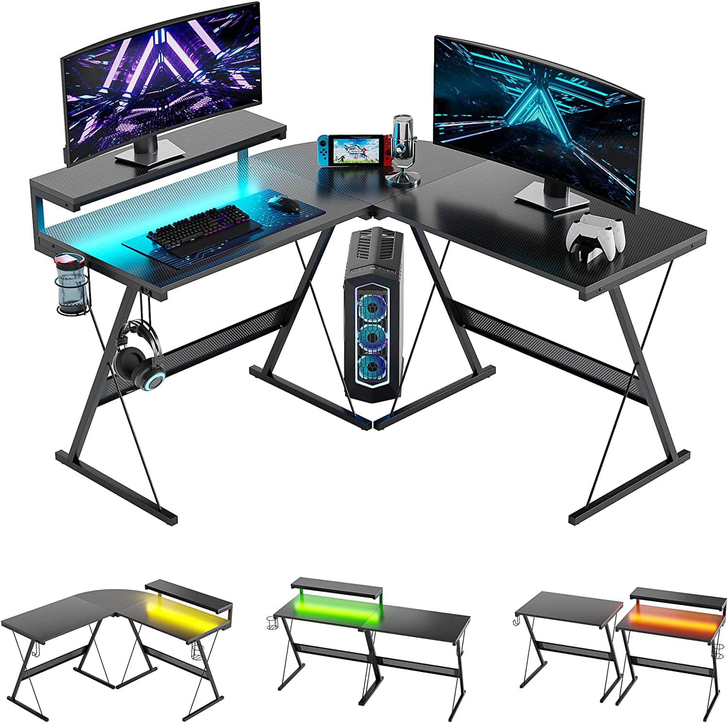 Bestier L-Shaped Gaming Desk