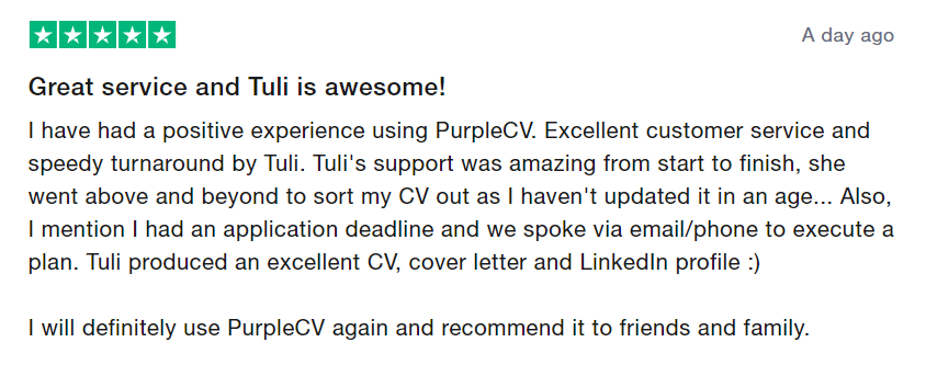 PurpleCV User Reviews | CyberCrew